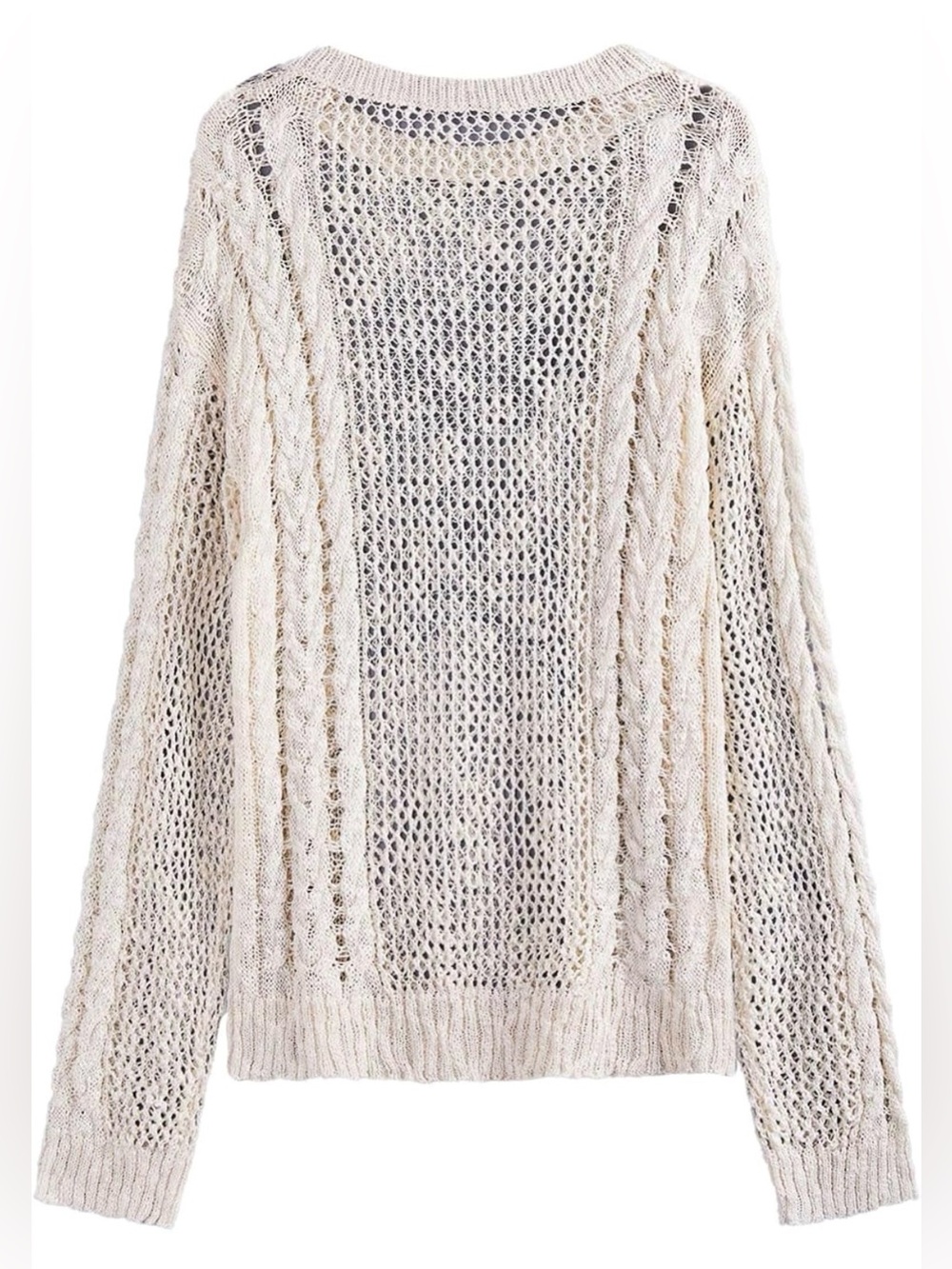 Cream skull knit sweater new nwt goth crossbones goth summer - Picture 2 of 7